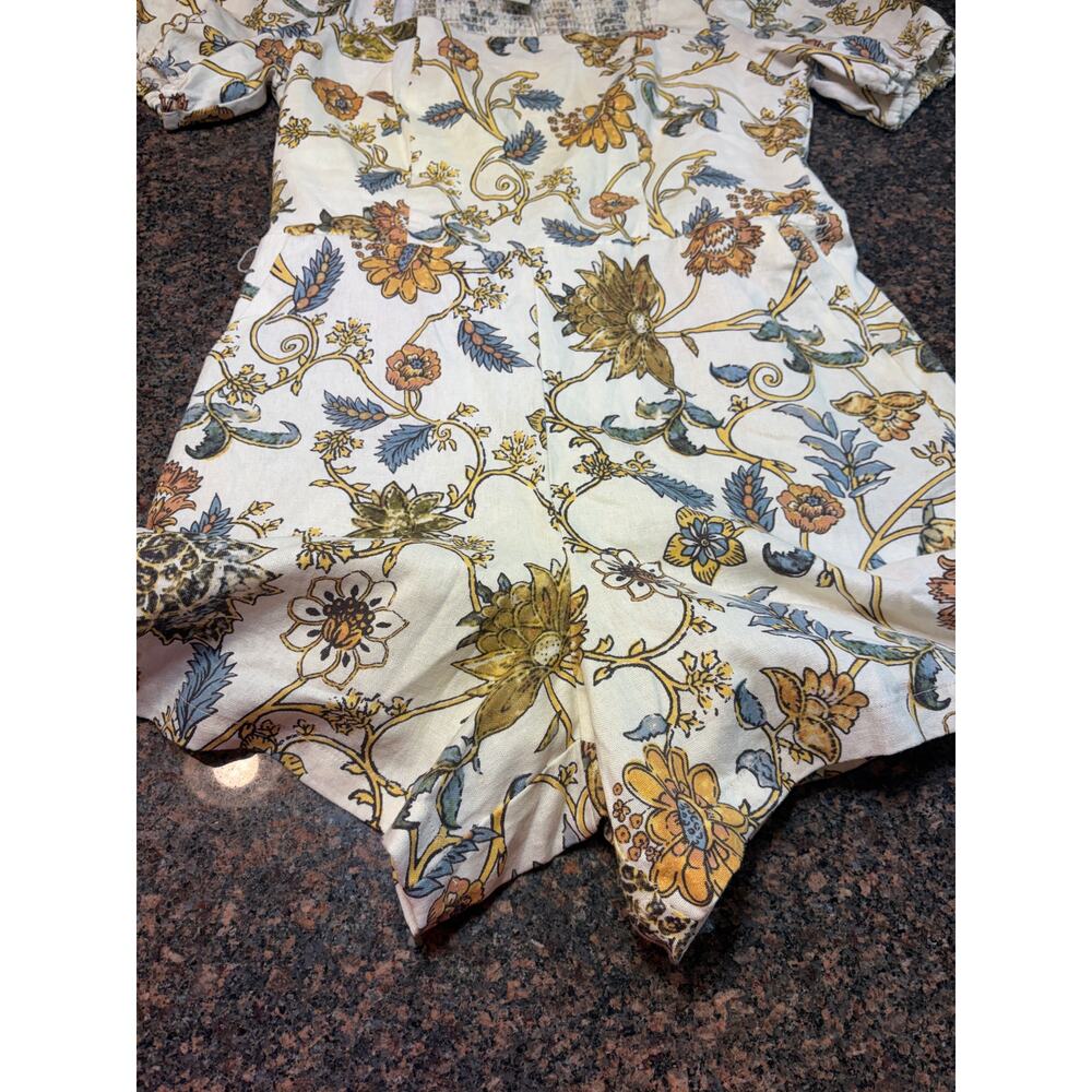 Calypso St. Barth Floral Linen Romper Size 4 – Boho Cottagecore NWT - Picture 6 of 16